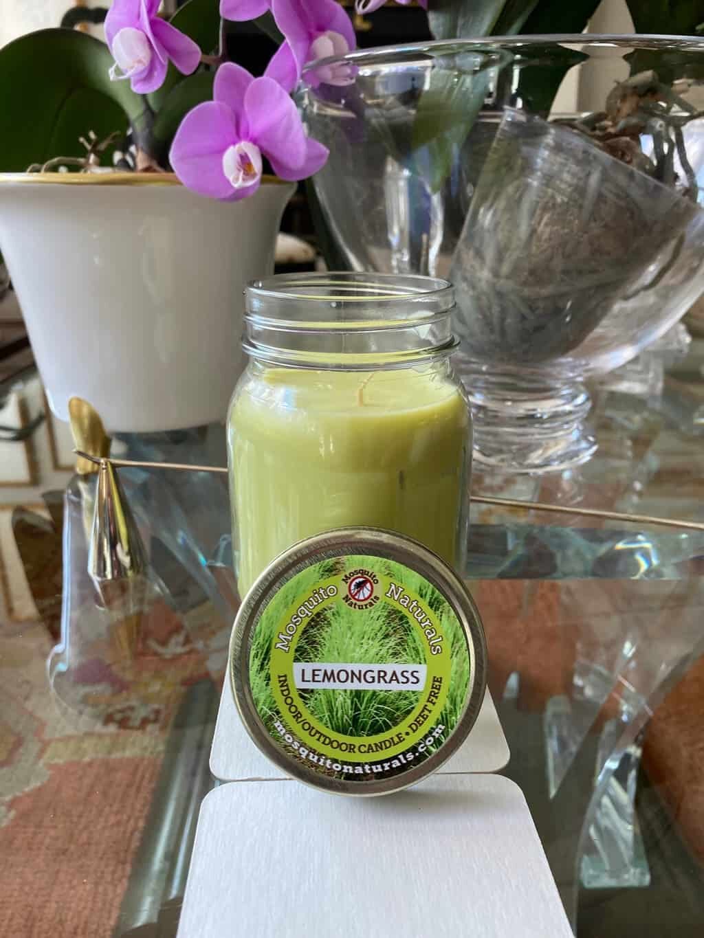 Natural Lemongrass Mosquito Repellent Candle (Set of 3) Indoor Outdoor - 88 Hour Burn - Naturally Repels Insects with Essential Oils, Citronella Soy, Ball Mason Jar, Made in USA
